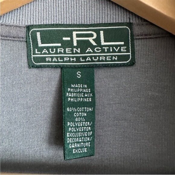 Vintage Lauren Ralph Lauren Active Women 2-Tone Gray Zip Track Jacket Sz Small - Picture 10 of 11
